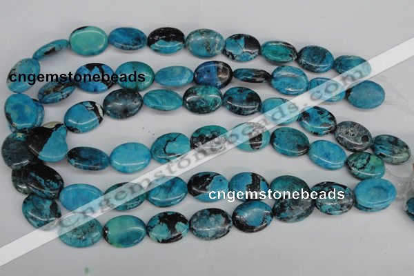 CCO180 15.5 inches 15*20mm oval dyed natural chrysotine beads