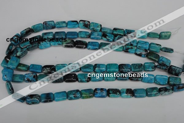 CCO190 15.5 inches 10*14mm rectangle dyed natural chrysotine beads