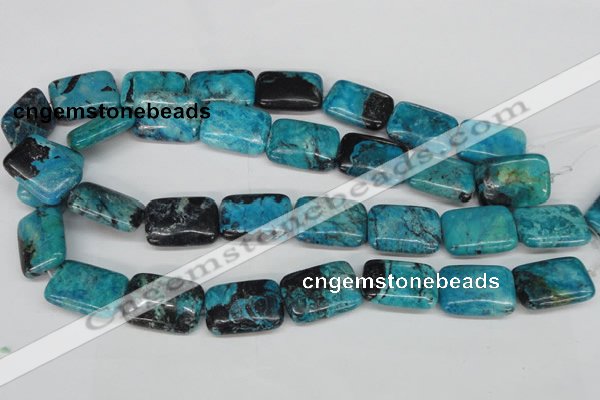 CCO192 15.5 inches 18*25mm rectangle dyed natural chrysotine beads