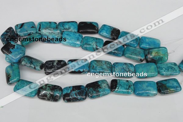 CCO194 15.5 inches 22*30mm rectangle dyed natural chrysotine beads