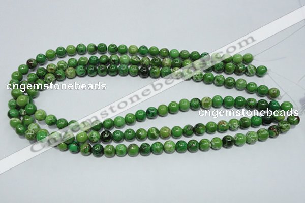 CCO302 15.5 inches 8mm round dyed chrysotine beads wholesale