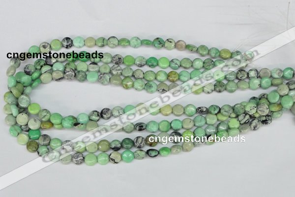 CCO31 15.5 inches 8mm flat round natural chrysotine beads