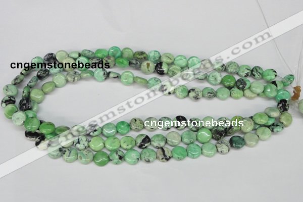 CCO32 15.5 inches 10mm flat round natural chrysotine beads