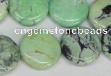 CCO33 15.5 inches 20mm flat round natural chrysotine beads