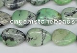 CCO39 15.5 inches 13*18mm flat teardrop natural chrysotine beads