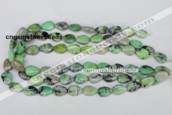 CCO39 15.5 inches 13*18mm flat teardrop natural chrysotine beads