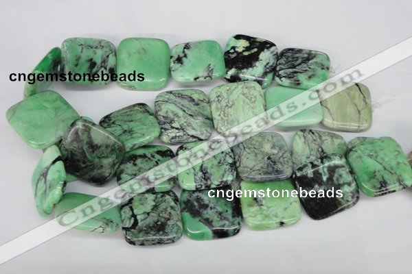 CCO41 15.5 inches 30*30mm square natural chrysotine beads