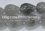 CCQ107 15.5 inches 15*20mm teardrop cloudy quartz beads wholesale