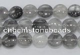 CCQ116 15.5 inches 10mm coin cloudy quartz beads wholesale