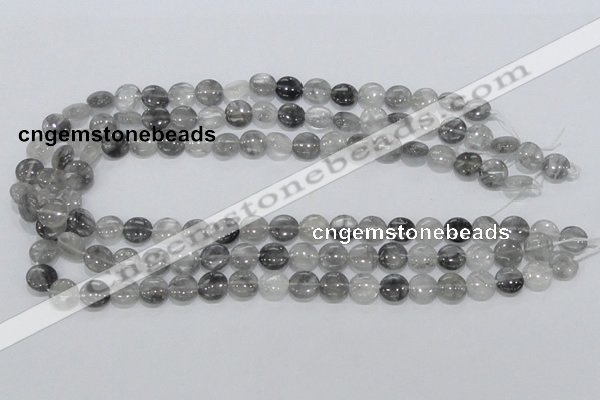 CCQ116 15.5 inches 10mm coin cloudy quartz beads wholesale