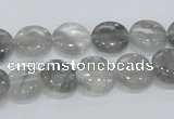 CCQ117 15.5 inches 12mm coin cloudy quartz beads wholesale