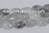 CCQ144 15.5 inches 8*12mm oval cloudy quartz beads wholesale