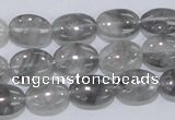 CCQ145 15.5 inches 10*14mm oval cloudy quartz beads wholesale