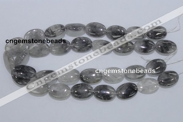 CCQ148 15.5 inches 18*25mm oval cloudy quartz beads wholesale