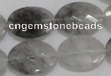 CCQ156 15.5 inches 18*25mm faceted oval cloudy quartz beads wholesale