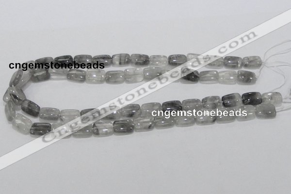 CCQ175 15.5 inches 10*14mm rectangle cloudy quartz beads wholesale