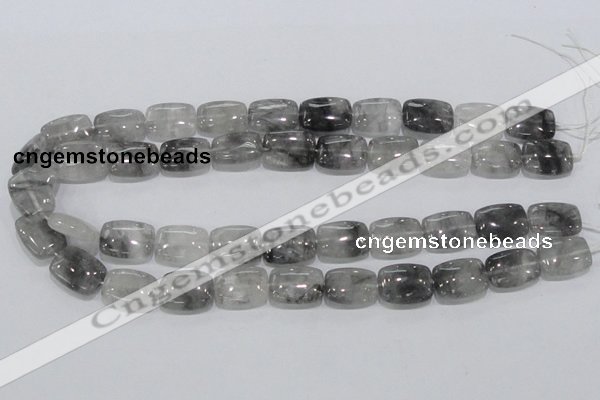 CCQ176 15.5 inches 13*18mm rectangle cloudy quartz beads wholesale