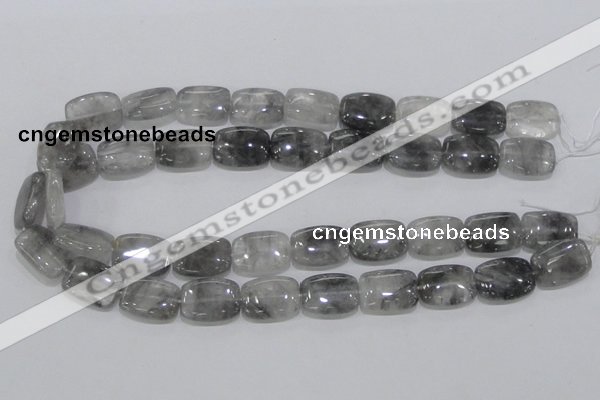 CCQ177 15.5 inches 15*20mm rectangle cloudy quartz beads wholesale