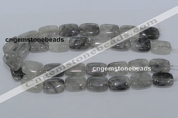 CCQ178 15.5 inches 18*25mm rectangle cloudy quartz beads wholesale