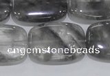 CCQ179 15.5 inches 22*30mm rectangle cloudy quartz beads wholesale