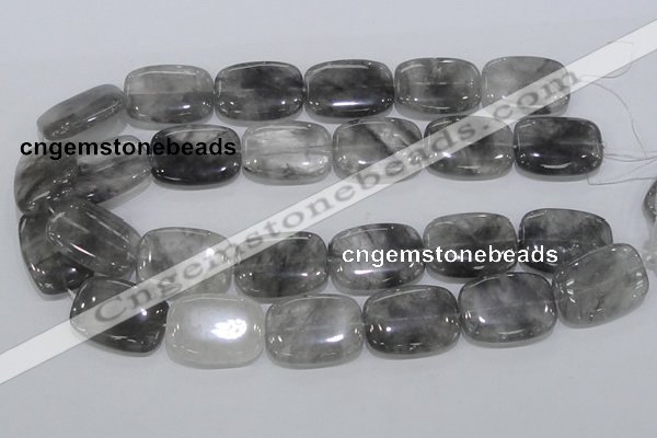 CCQ179 15.5 inches 22*30mm rectangle cloudy quartz beads wholesale