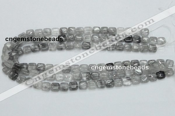 CCQ193 15.5 inches 10*10mm square cloudy quartz beads wholesale