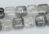 CCQ194 15.5 inches 12*12mm square cloudy quartz beads wholesale