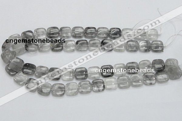 CCQ195 15.5 inches 15*15mm square cloudy quartz beads wholesale