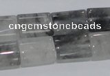 CCQ217 15.5 inches 13*18mm flat column cloudy quartz beads wholesale