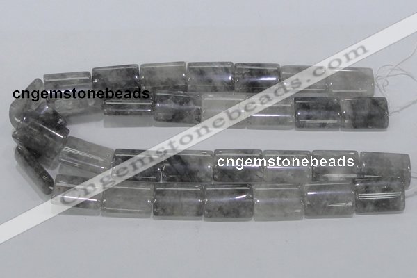 CCQ218 15.5 inches 18*25mm flat column cloudy quartz beads wholesale