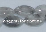 CCQ222 15.5 inches 15*25mm horse eye cloudy quartz beads wholesale