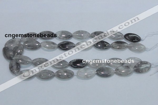 CCQ222 15.5 inches 15*25mm horse eye cloudy quartz beads wholesale