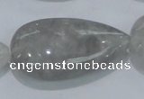 CCQ224 15.5 inches 25*45mm teardrop cloudy quartz beads wholesale