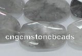CCQ227 15.5 inches 20*30mm faceted freeform cloudy quartz beads