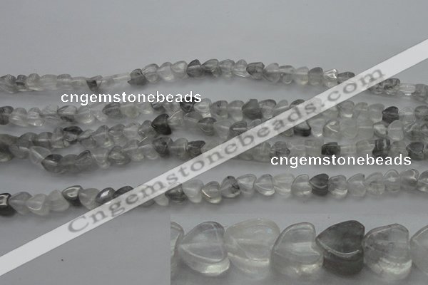 CCQ241 15.5 inches 4*4mm heart cloudy quartz beads wholesale