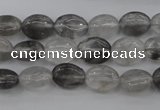 CCQ243 15.5 inches 8*10mm oval cloudy quartz beads wholesale