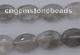 CCQ244 15.5 inches 12*16mm oval cloudy quartz beads wholesale