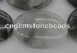 CCQ245 15.5 inches 25*35mm oval cloudy quartz beads wholesale