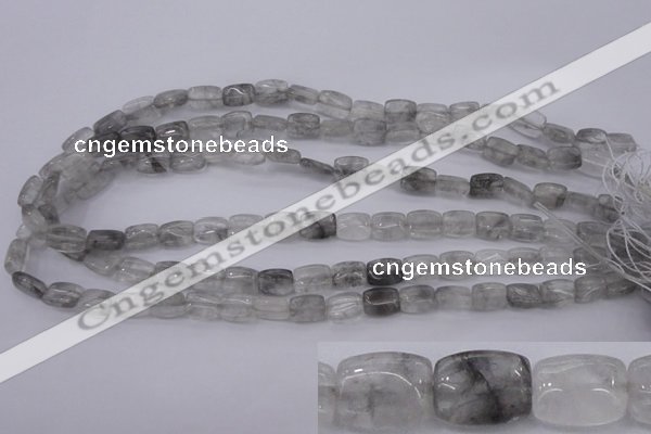 CCQ260 15.5 inches 8*10mm rectangle cloudy quartz beads