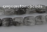 CCQ261 15.5 inches 10*12mm rectangle cloudy quartz beads