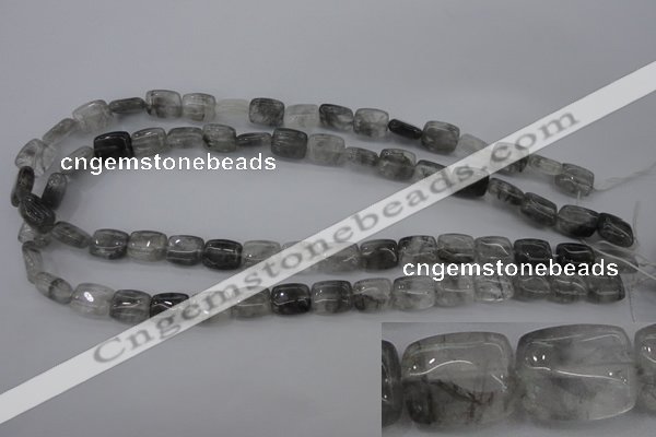 CCQ261 15.5 inches 10*12mm rectangle cloudy quartz beads