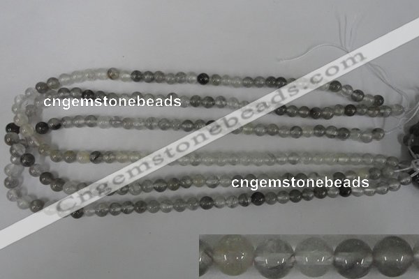 CCQ301 15.5 inches 6mm round cloudy quartz beads wholesale