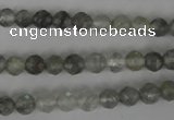 CCQ311 15.5 inches 6mm faceted round cloudy quartz beads wholesale