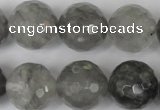 CCQ317 15.5 inches 18mm faceted round cloudy quartz beads wholesale