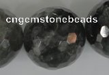 CCQ321 15.5 inches 30mm faceted round cloudy quartz beads wholesale