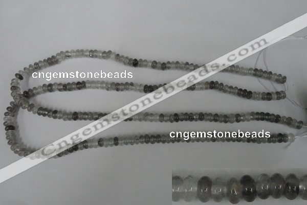 CCQ325 15.5 inches 4*6mm rondelle cloudy quartz beads wholesale