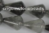 CCQ340 15.5 inches 18*25mm teardrop cloudy quartz beads wholesale