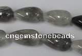 CCQ342 15.5 inches 12*22mm teardrop cloudy quartz beads wholesale