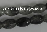 CCQ345 15.5 inches 10*14mm rice cloudy quartz beads wholesale