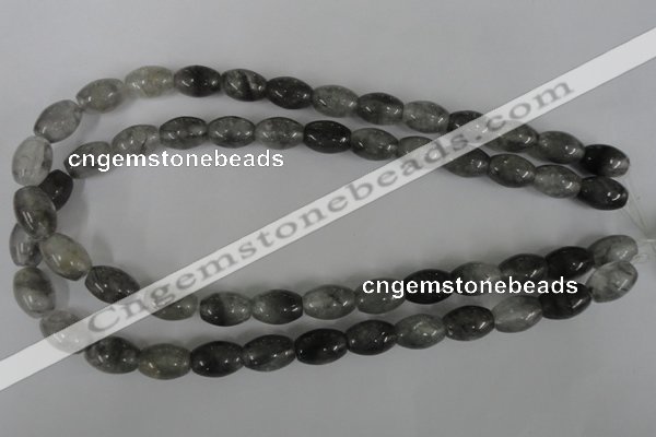 CCQ345 15.5 inches 10*14mm rice cloudy quartz beads wholesale